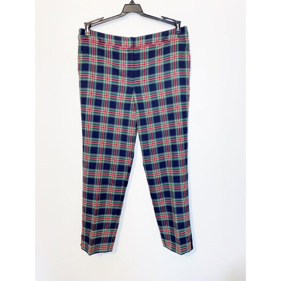 Talbots Tartan Plaid Hampshire Pants Size 8 Petite Cropped Straight Leg - Picture 1 of 8